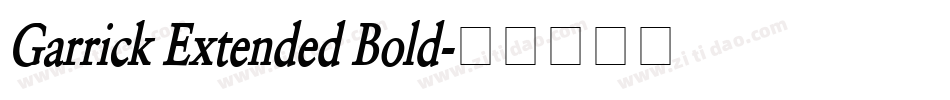 Garrick Extended Bold字体转换